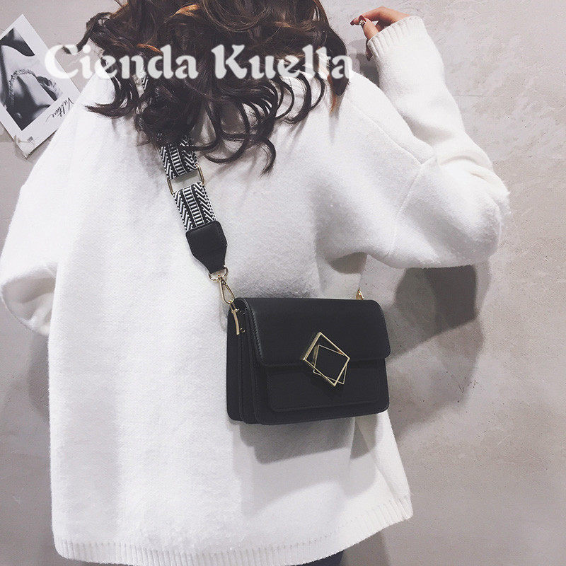 Light Extravagant Brands Women's Bags Fashion Tide 100 Hitch Pie Bag Women Casual Genuine Leather Broadband Slanted Bag Day Ensemble Small Square Bag