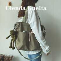 Singapore waterproof canvas bag womens summer shoulder bag womens large capacity school bag college student cross-body bag versatile