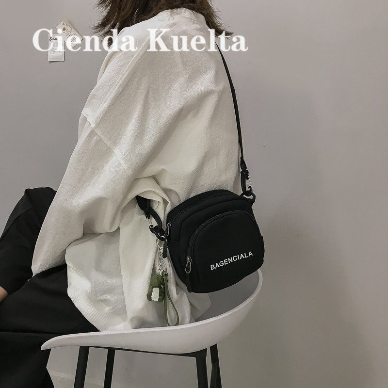 Cienda Kuelta Bag for women Summer 2021 New wave fashion 100 Lapped Slanted Satchel Canvas Light Small Bag