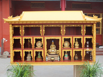 Shrine household all-rosewood solid wood Tibetan roof multi-layer Buddha table for Taiwan Buddha hall design custom three-layer Buddha cabinet