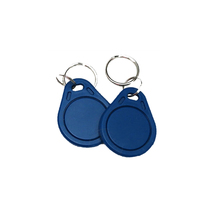 Access control card FM11RF08 IC white card MF IC card keychain type (blue)