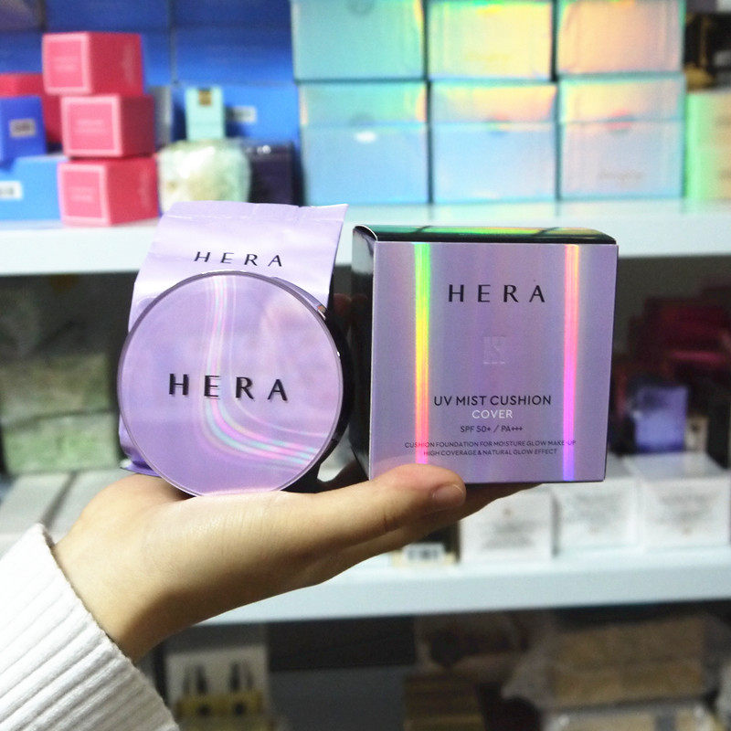 Korea Hera Air Cushion BB Cream New With Replacement Core Moisturizing Concealer Brightening Long-lasting Nude Makeup Liquid Foundation