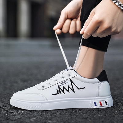 惟森2021新款男鞋小白鞋男士防水百搭运动休闲皮鞋韩版学生板鞋