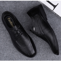 Tide - brand leather handmade mans fat shoes in 2021 new business dress marriage casual shoes