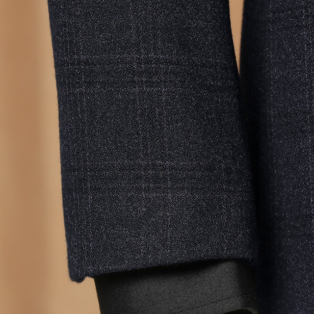 ເສື້ອກັນໜາວຜູ້ຊາຍ ເສື້ອກັນໜາວ ດູໃບໄມ້ລົ່ນແບບເກົາຫຼີ ແຟຊັ່ນ plaid slim single piece small suit top for men