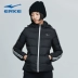 Erke Hongxing Erke Sports Life Series Warm Jacket Áo khoác ngắn thể thao nữ 52218412007 - Thể thao xuống áo khoác