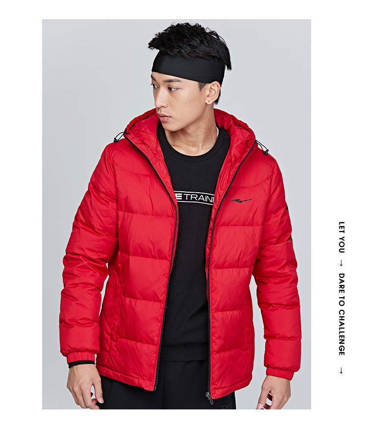 Quần áo thể thao nam Hongxing Erke cotton 2019 thu đông mới thời trang áo khoác giản dị áo gió ấm áp quần áo nam - Quần áo độn bông thể thao áo phao trần trám