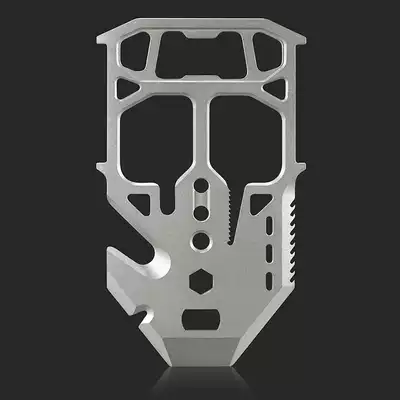 American creative metal card kit tool card accessories card bag outdoor edc card bag screwdriver rubber band strap