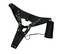 Adult sex toys electric shock chastity leather pants clitoral stimulation female masturbator flirting SM alternative female slave toys