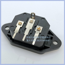 Special Price limited sales AC power socket Pin Big female head flat foot full copper with ear female seat 15A 250V