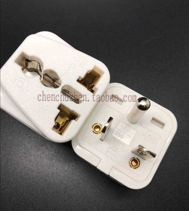 American conversion plug American plug American gauge conversion socket One horizontal one vertical circular power converter WD-21