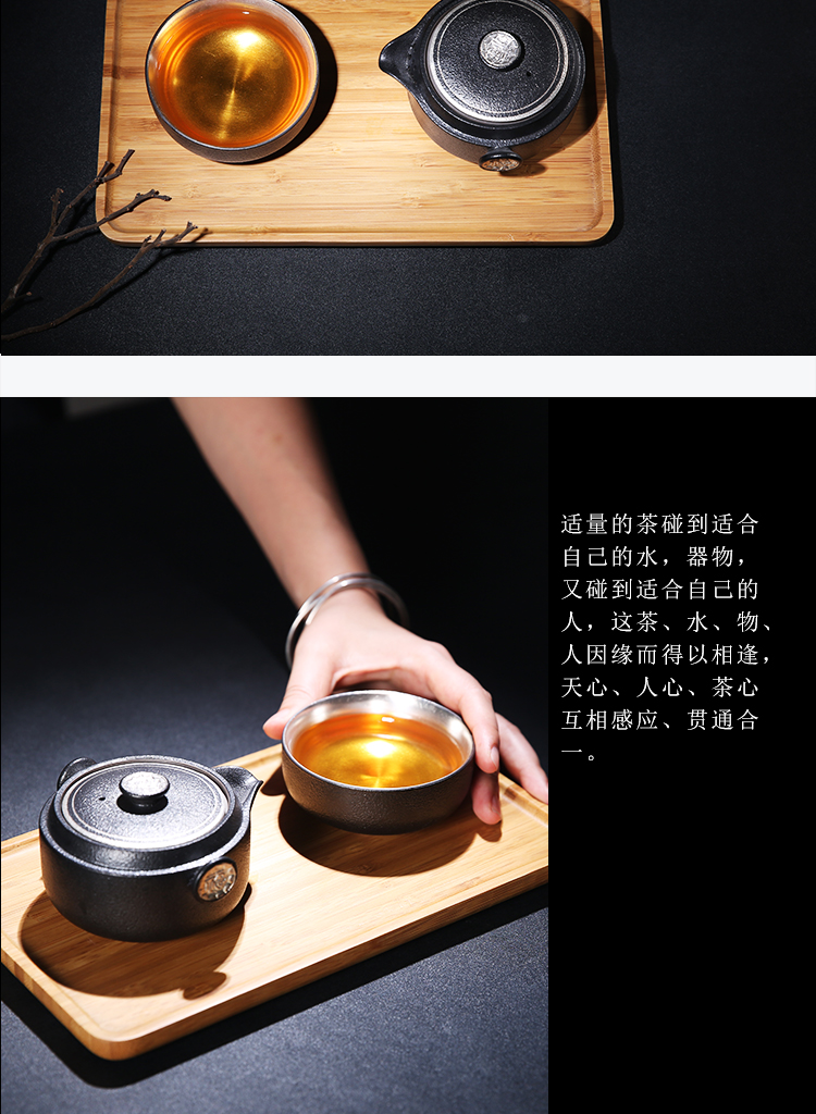 The Product wufu crack cup a pot of two glass ceramic porcelain remit travel kung fu tea cup teapot portable office