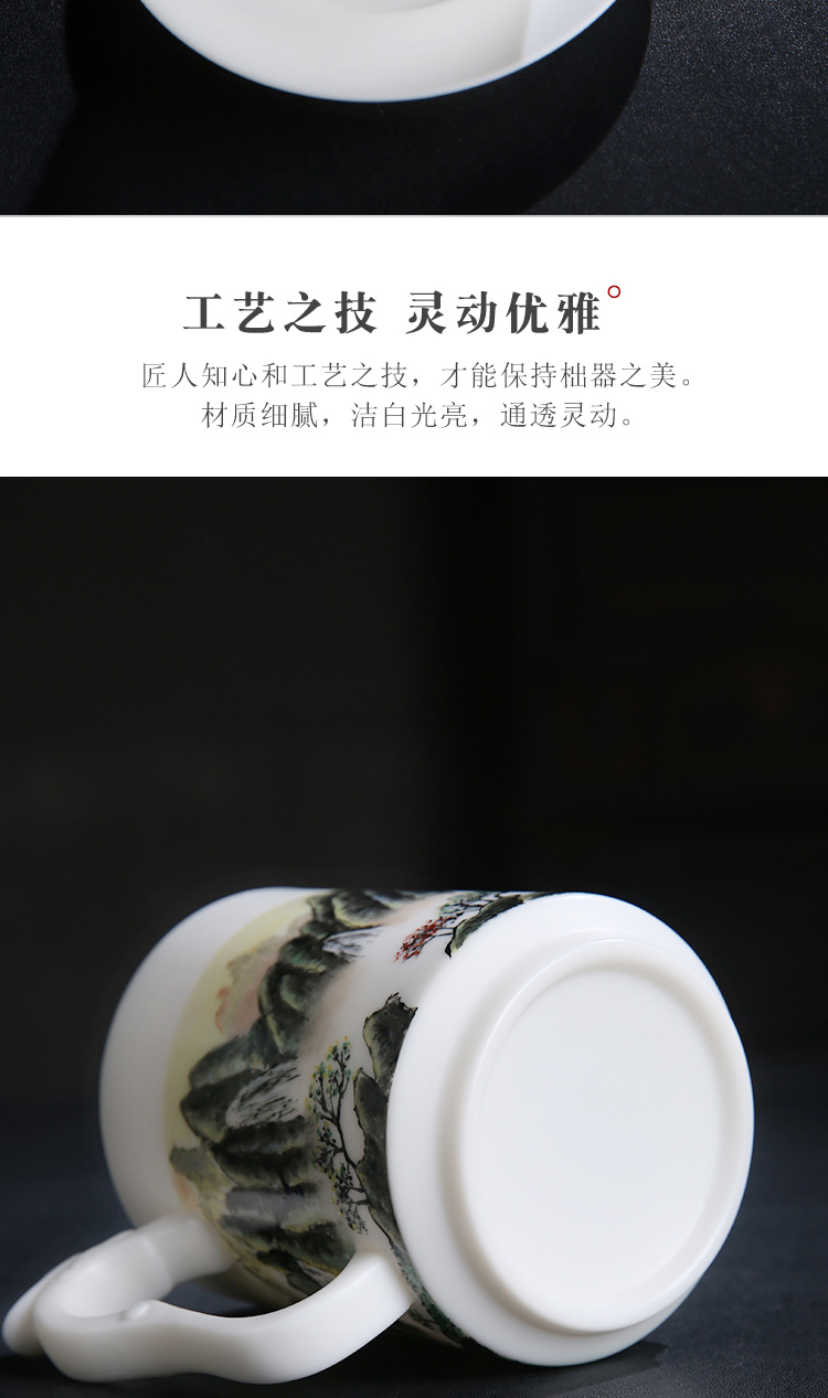 The Product porcelain sink/sun dongsheng wushan feng shui plutus suet jade porcelain cups hand - made office cup backer boss cup