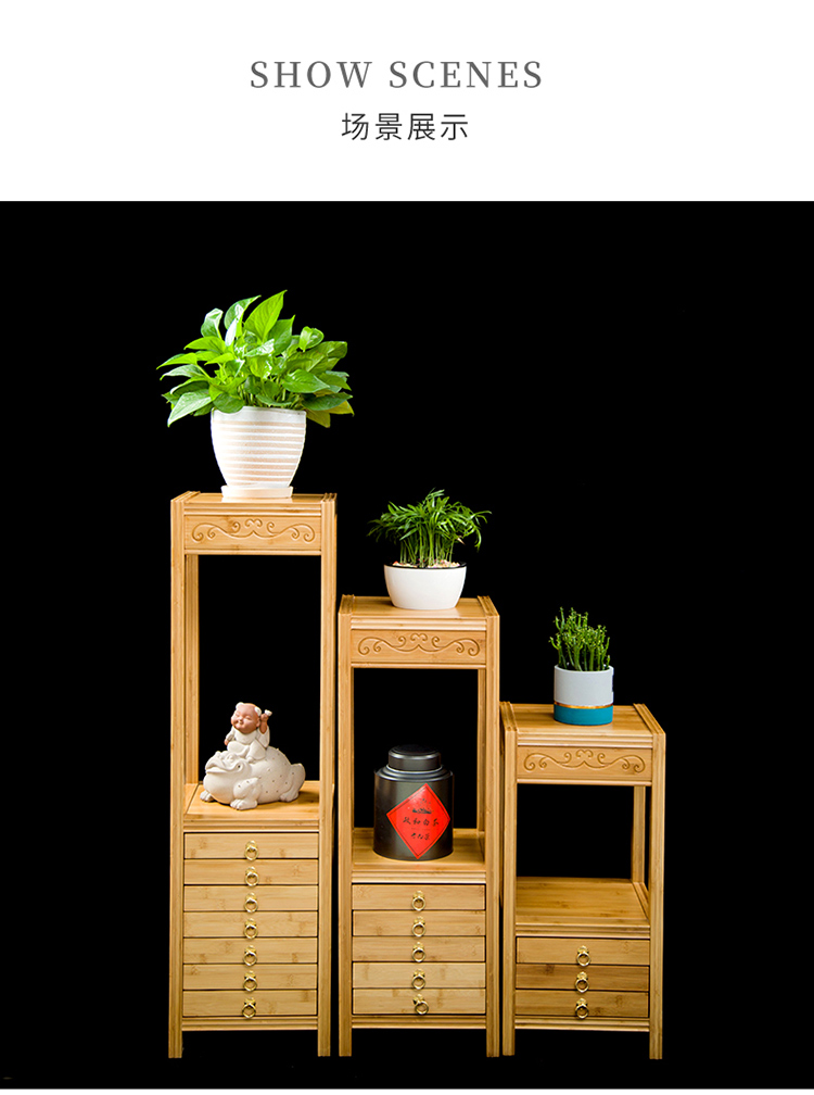 The Product antique porcelain remit pu - erh tea flower flower multilayer nanzhu pu 'er household contracted and I the drawer multifunctional shelf
