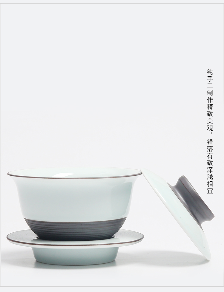 The Product porcelain hui xuan wen zen tureen tea tea ceramic cover cup three three fort bowl to bowl