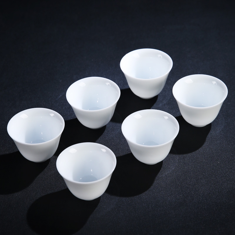 The Product dehua porcelain remit them thin body sample tea cup cup petals cup bell, home office, small tea cup tea gift box