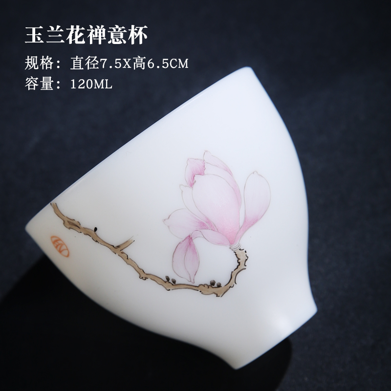 The Product white porcelain dehua porcelain remit built demand zen masters cup hand - made powder enamel glaze thin foetus sample tea cup single CPU