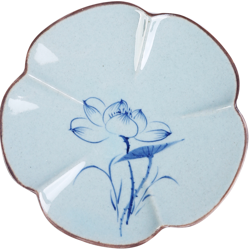 The Product cyber space antique glaze porcelain remit hand - made porcelain cup mat kung fu tea tea accessories heat insulation cup mat