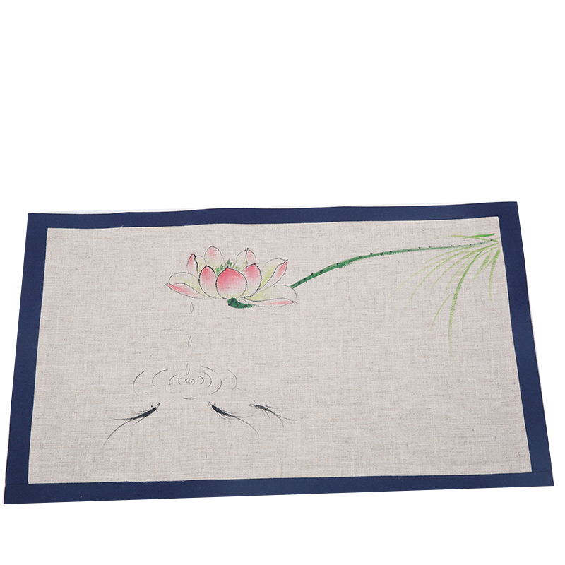 Porcelain sink one tea table zen cloth art hand - made cloth art tea tea towel cloth table flag tea tea accessories