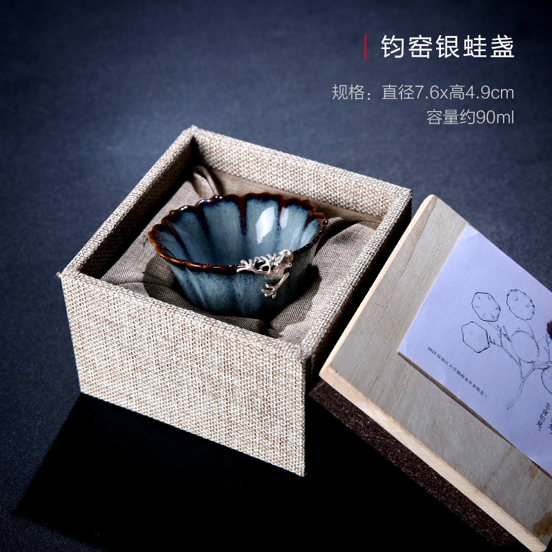 Pa product porcelain remit silver cups of tea light cup silver fish by hand tea cup of individual large master cup up