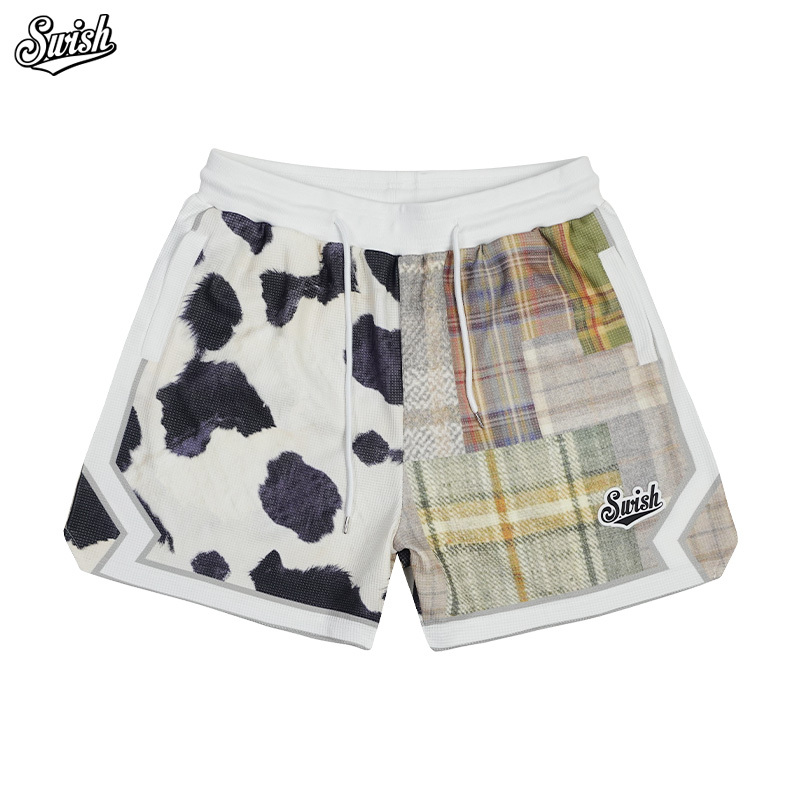 Swish the Ball in New American-Style Animal Plaid Sports Casual Shorts Training Quarter-Length Basketball Shorts for Men Swish the Ball in New American-Style Animal Plaid Sports Casual Shorts Training Quarter-Length Basketball Shorts for Men