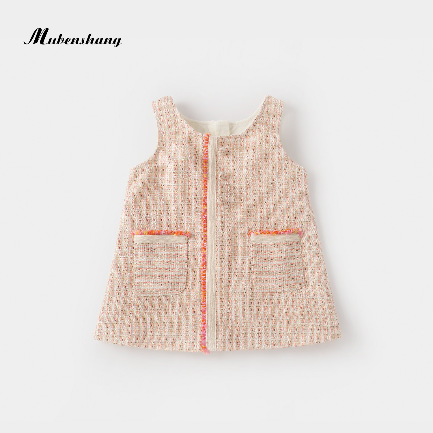 Wood Benchamps Girls Foreign Dress Winter Baby Vest Skirt Gush Thicken 2022 Autumn Winter New Little Balsamy Wind Skirts