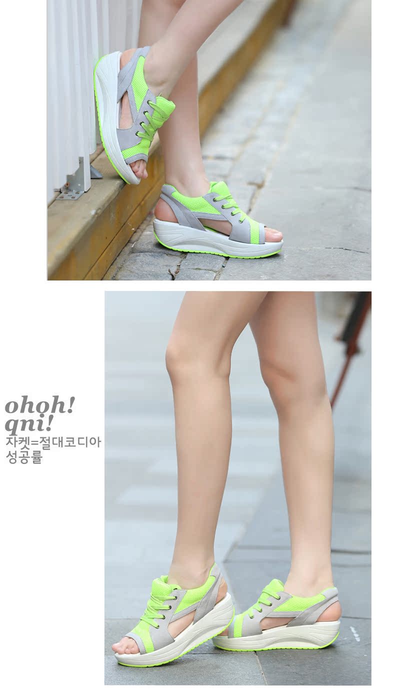 2018 dép mùa hè mới breathable sneakers phụ nữ casual dày dưới rocking giày giày của phụ nữ Hàn Quốc bãi biển dép dép dép sandal