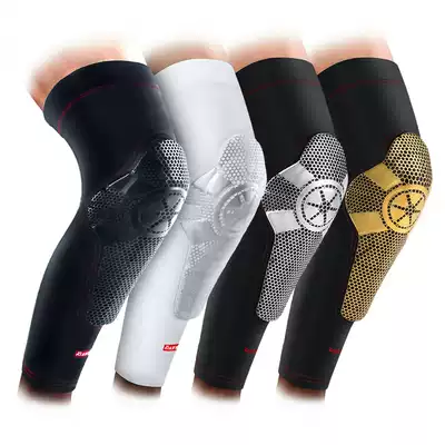 Crazy fans knee pads through basketball sports leg guards anti-collision protective gear football plus long tube sleeve calf Protection Professional Men