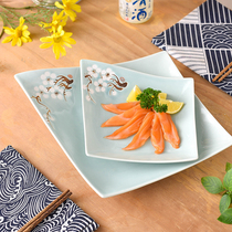 Personality cold dish plate Plum irregular Japanese ceramic tableware Hotel Western food plate Creative shape shaped plate