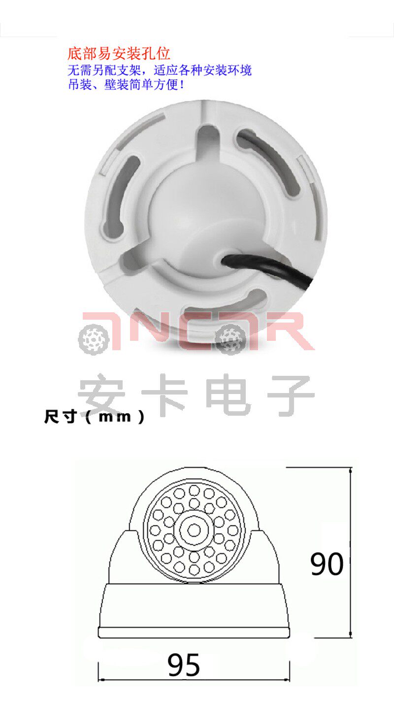 товар из китая 特价 sonyccd车载摄像机塑料海螺模拟420线大巴车专用红外摄像机 Green Card