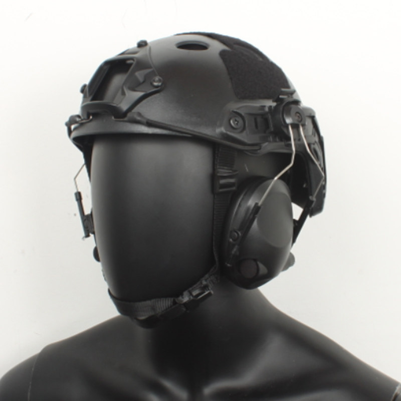 FAST helmet Head-mounted shooting training pickup noise reduction ear protection Tactical headset earcup Military fan IPSC