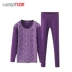 Hong Ni đồ lót nữ mùa thu và mùa đông thấp cổ ẩm ẩm wicking dày jacquard quần áo mùa thu quần dài quần lót đồ lót phù hợp với đồ bộ trung niên Phù hợp với nóng lên