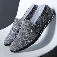 Летняя парусиновая обувь, мужская дышащая льняная обувь, ленивая повседневная обувь, старая пекинская тканевая обувь, мужская обувь без шнуровки, рыбацкая обувь