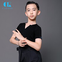Sikaso Boys Latin Dance Practice Clothes Tops Boys Performance Training Clothes Body Clothes T-shirt Summer G5003