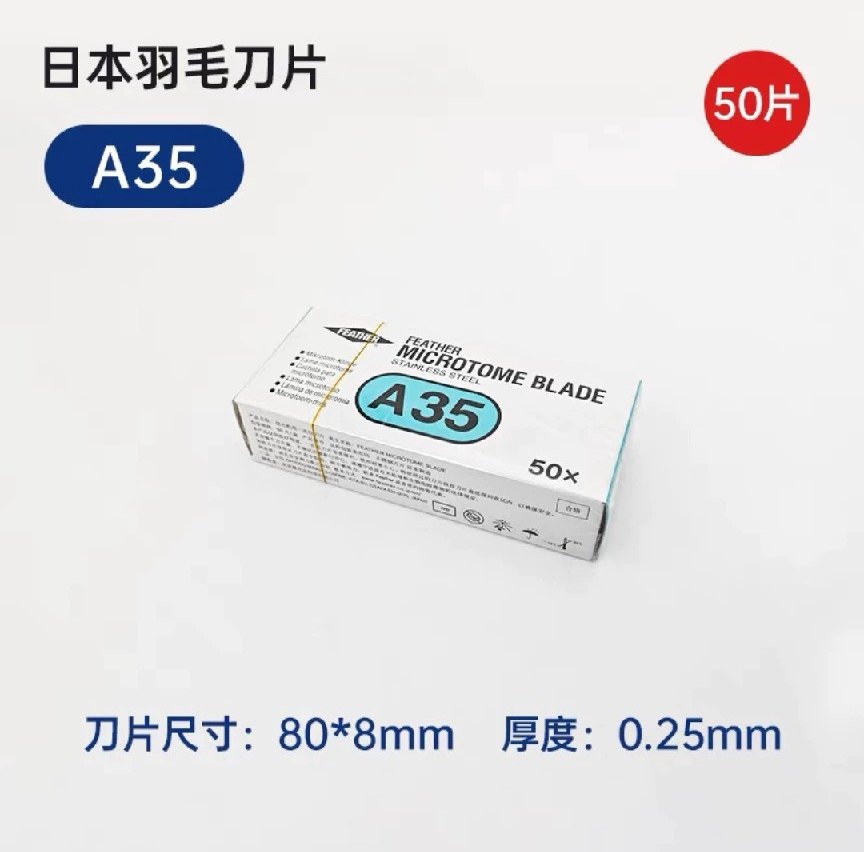 日本原装进口羽毛Feather 一次性A35R35N35任选病理刀片病理切片