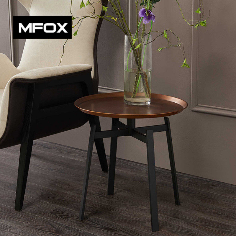 Nordic simple small coffee table wrought iron balcony tea tray disc corner a few clubs side a few small apartment round bedside cabinets