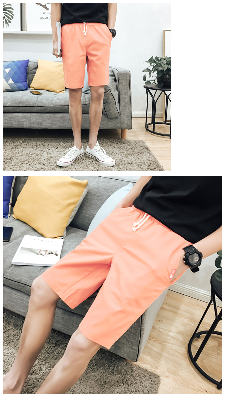Mùa hè quần short thể thao nam giản dị nam thanh niên năm quần 5 điểm quần bãi biển nam mùa hè phiên bản Hàn Quốc của quần thủy quần vải nam