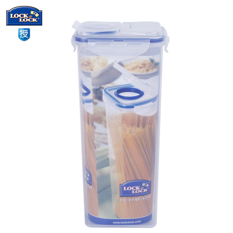 Lock lock lock plastic fresh box Italian noodles and grains box Refrigerator side door sealed storage box HPL819F
