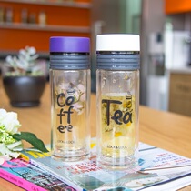Lotto buckle heat-resistant glass water cup bottle male and female students double filter screen Tea Cup casually Cup LLG624