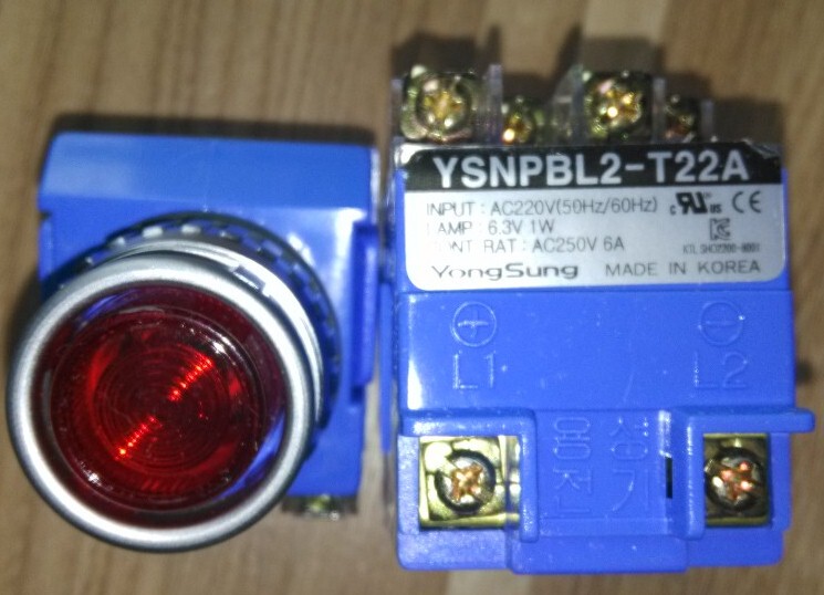 South Korea's Longsheng Yongsung Lighted Button Switch Ysnpbl2-T22A Ysnpbl3-T22A