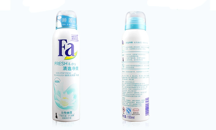 Nước hoa Đức Henkel Fa body body body dạng xịt xịt khử mùi khử mùi khử mùi cho nam và nữ