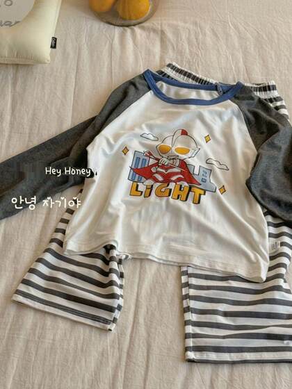 2025儿童莫代尔睡衣春夏季薄款女童长袖家居服男童空调服亲子套装