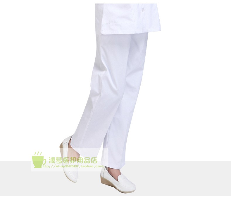 quần y tá lớn kích cỡ white 200 pound cộng béo cộng lỏng eo chặt chẽ công việc sửa chữa quần nữ mùa hè mỏng màu hồng