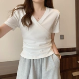 Летняя тонкая короткая футболка с коротким рукавом для кормящих грудью для выхода на улицу для беременных