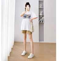 ❤️Хит продаж [Белый счастливый кролик + шорты цвета хаки] Jwc63772A