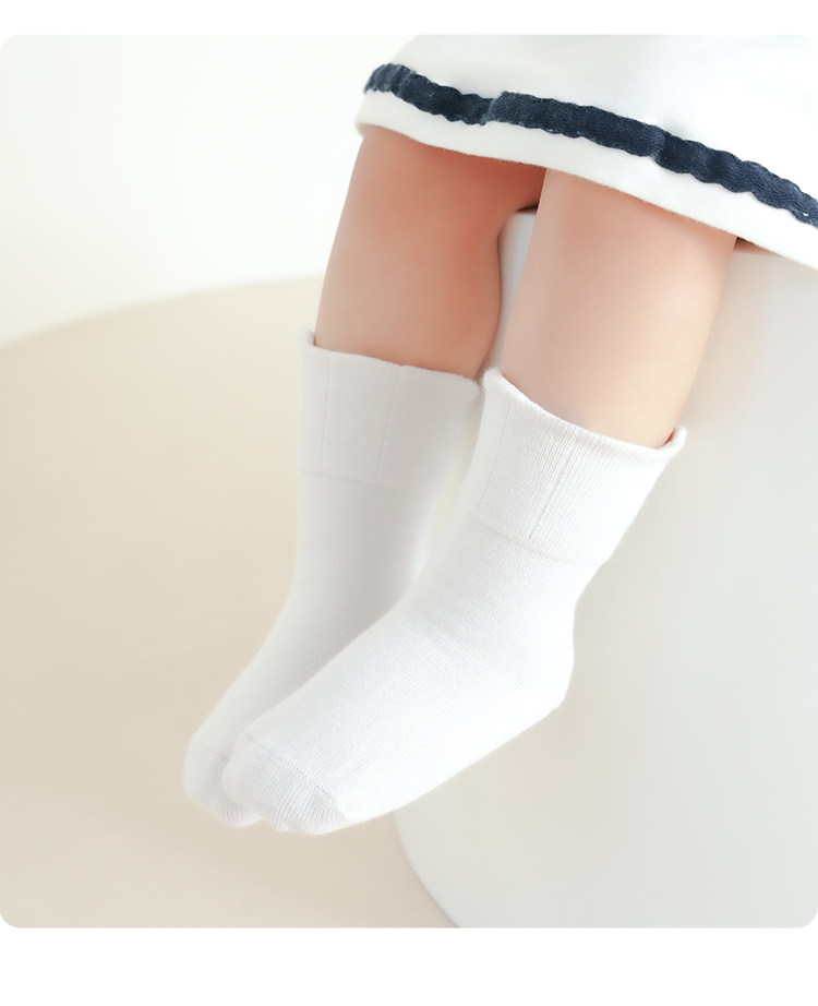 JQ婧麒宝宝袜子春秋新生儿无骨中筒袜胖宝宝不勒腿婴儿袜儿童棉袜 — 20