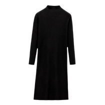 Jingqi maternity autumn knitted dress autumn and winter 2024 new bottoming turtleneck sweater dress mid-length skirt