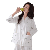 The Jing Ki Pure Cotton Moon Subsuit Summer Thin post partum grossesse womans pyjamas woman maternal pregnancy to allafeed nursing home clothing