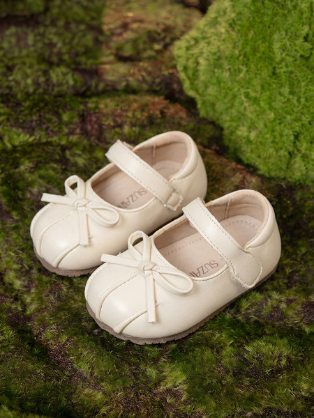 Jq Jingqi Baby Girl Mary Jane Toddler Leather Shoes with Bow, Lightweight Soft-Soled Non-Slip Princess Shoes for Infants and Toddlers — 4