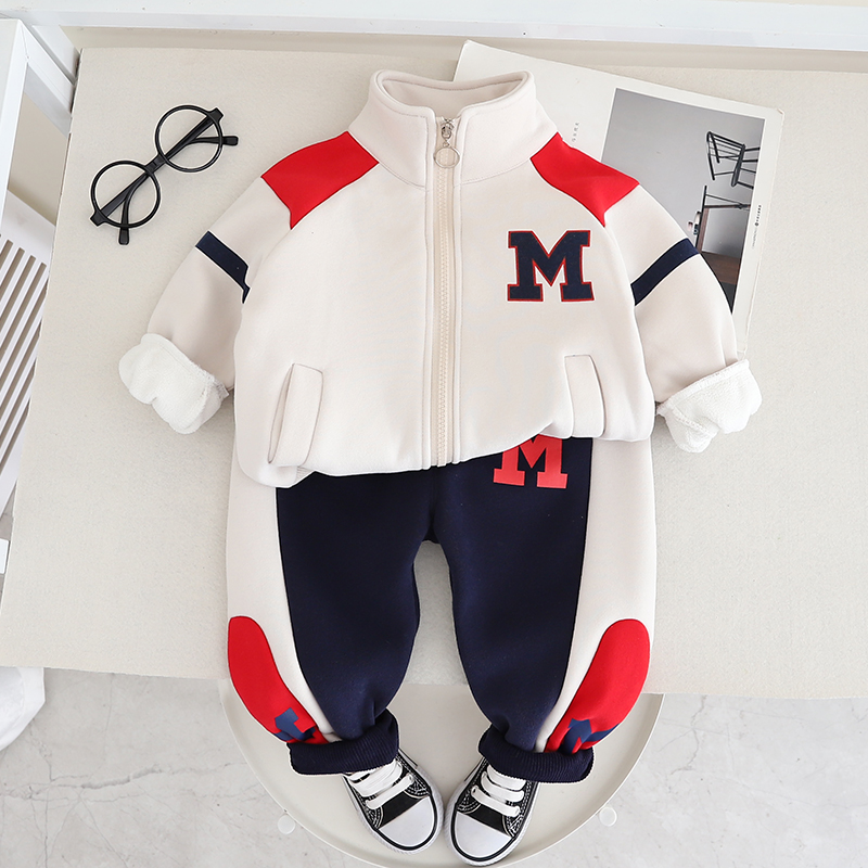 Baby Autumn Winter Sweatshirt Suit Children Trendy Ocean Gas Two Sets Boys Handsome Sportswear Sportswear 2023 New-Taobao